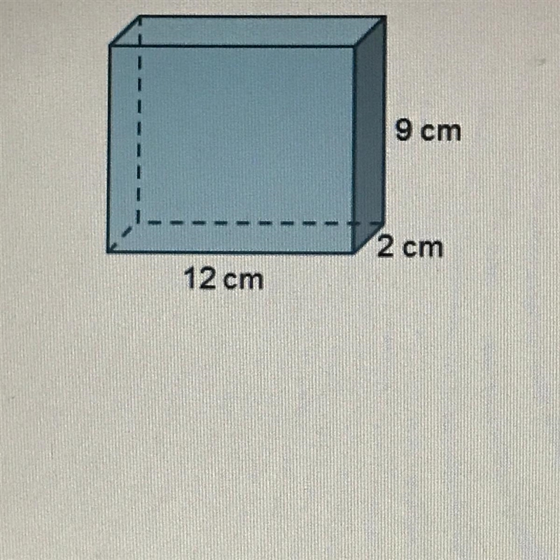 The formula for volume of a rectangular prism is V= Bh. The variable B stands for-example-1