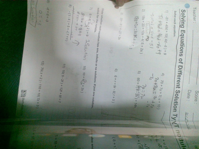 Solving equations of different solution types help please-example-1