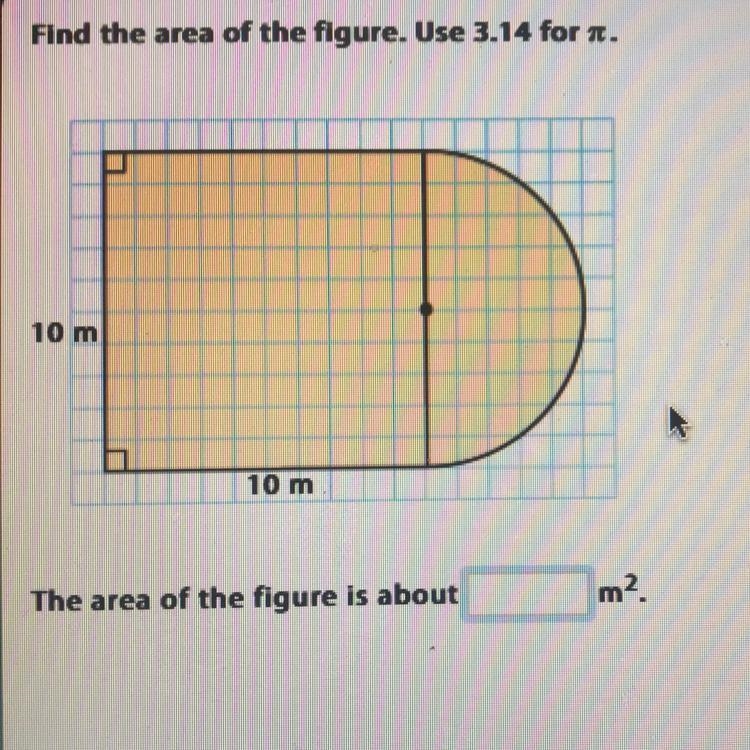 The area of the figure is about _____ m2-example-1