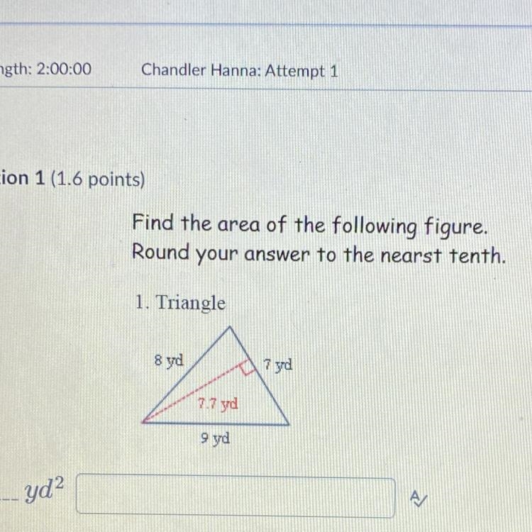 Find the area of the following figure. Round to the nearest tenth-example-1