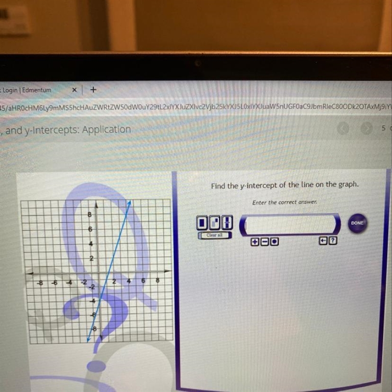 How do I find the y intercept of the line graph?-example-1