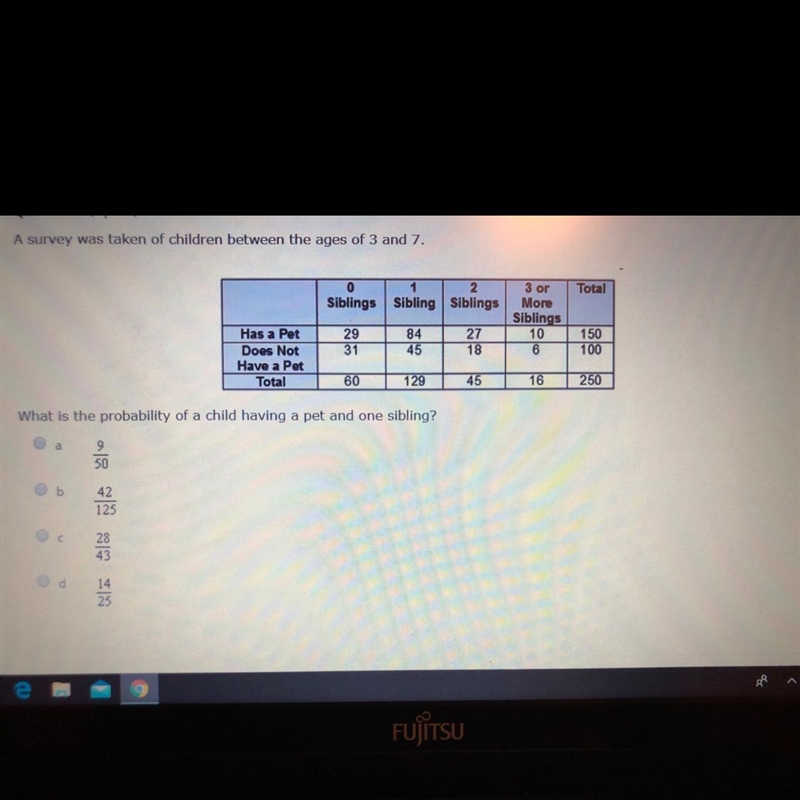 A survey was taken of children between the ages of 3 and 7. What is the probability-example-1