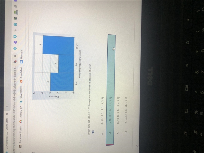 Which data set COULD NOT be represented by the histogram above?-example-1