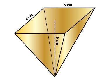 Find the volume of the pyramid shown.-example-1