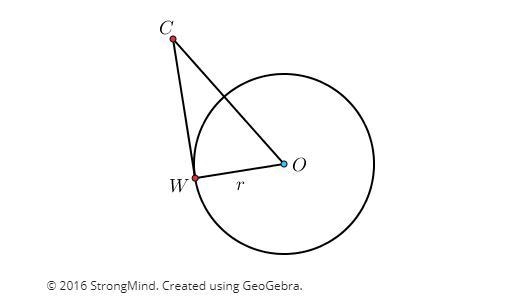 Study the following diagram, where point C lies in the exterior of circle O. Segment-example-1