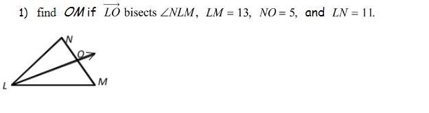 FIND om if LO bisects-example-1