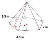 Find the surface area of the following figure. 164.7 in2 179.6 in2 246.8 in2​​​​ 203.5 in-example-1