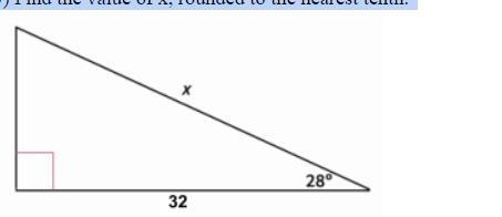 Find the value of x, rounded to the nearest tenth.-example-1