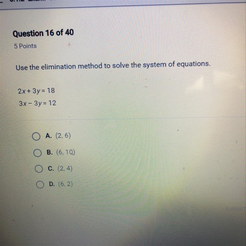 Use the elimination method to solve the system of equations-example-1