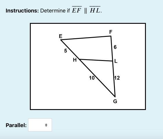 Determine if EF || HL-example-1