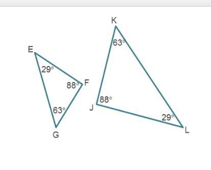 Which similarity statement expresses the relationship between the two triangles? Triangle-example-1