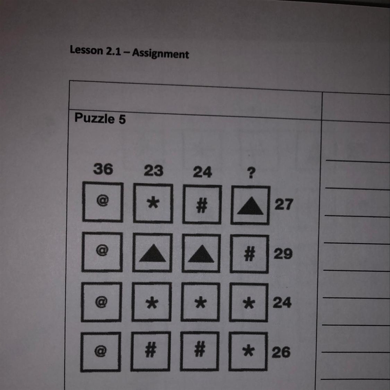 The assignment is to complete the mathematical puzzle and to explain reasoning.-example-1