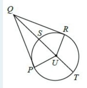 If PQ = 4x + 2, QR = 7x - 19 and QU = 34, find ST. PLEASE SEE PHOTO!-example-1