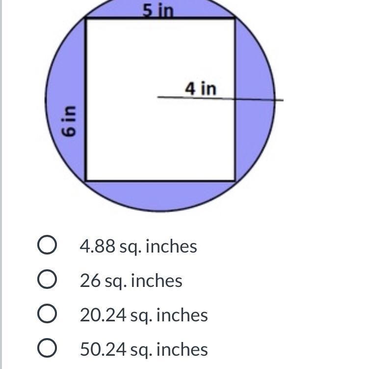 Find the area of the shaded region. (Answer choice below)-example-1