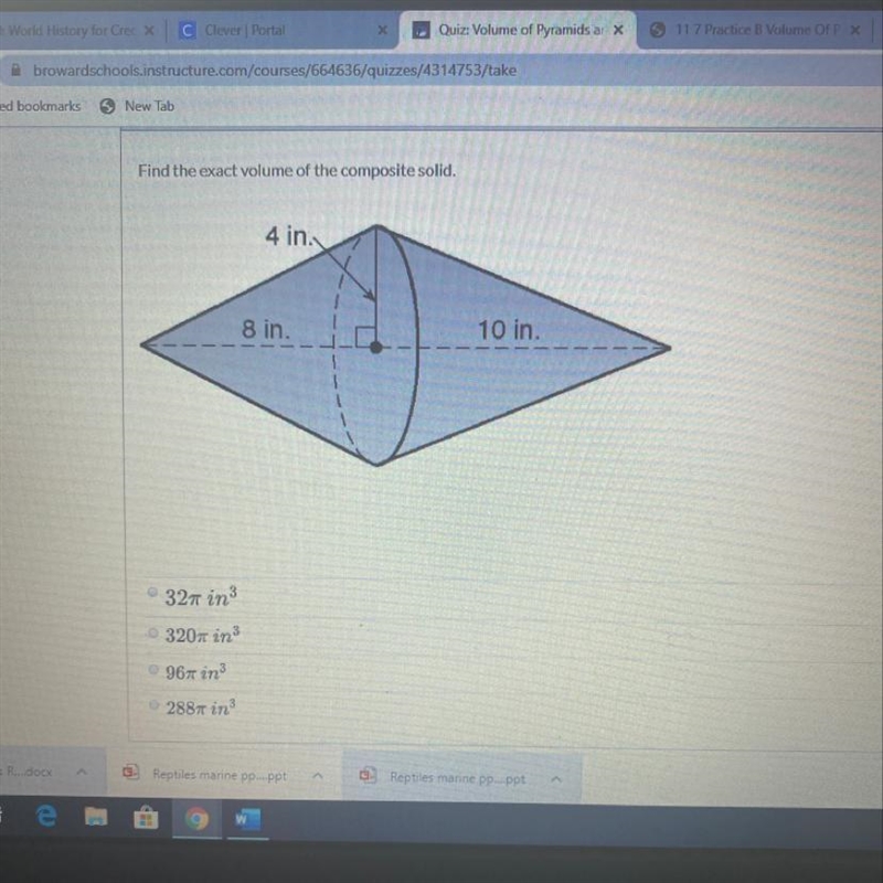 Find The exact value of the composite solid-example-1