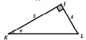 Determine the approximate value of 0. A. 38.7° B. 51.3° C. 36.9° D. 53.1°-example-1