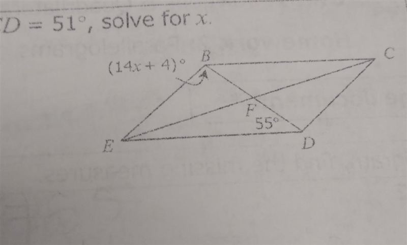 If m BCD = 51°, solve for x​-example-1