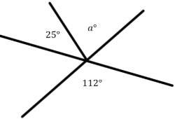 Choose how many degrees is equal to a. 25° 65° 87° 112°-example-1