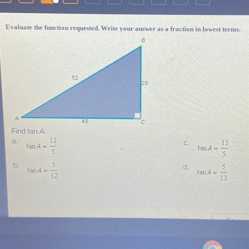 Find tan A Help please-example-1