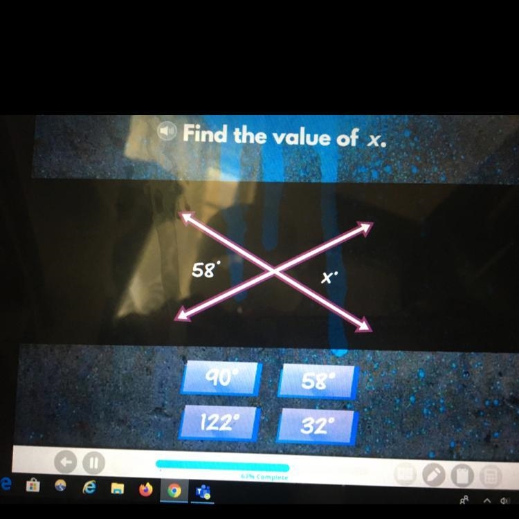 Find the value of X 90 58 122 32 PLEASE ANSWER NOWW 20pts-example-1