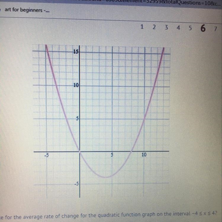 Which is the best estimate for the average rate of change for the quadratic function-example-1