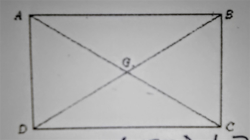 Quadrilateral ABCD is a rectangle. If AG = -7j + 7 and DG = 5j + 43 find BD A. 56 B-example-1