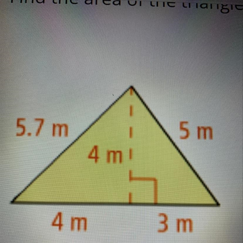 What the area of the triangle A. 12 m sq. B. 14 m sq. C. 16m sq. D. 28 m sq.-example-1