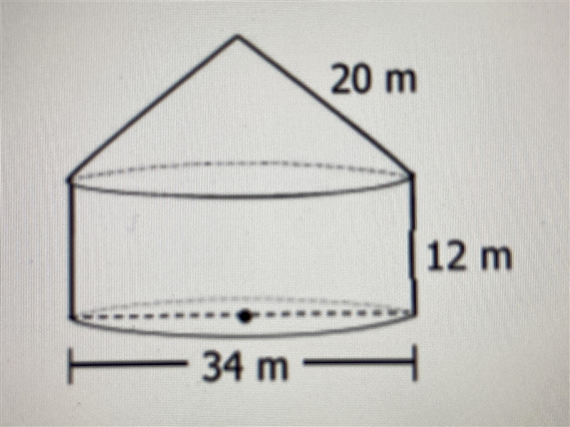 Find the surface area of the composite 3D figure below. leave in terms of pi, numerical-example-1