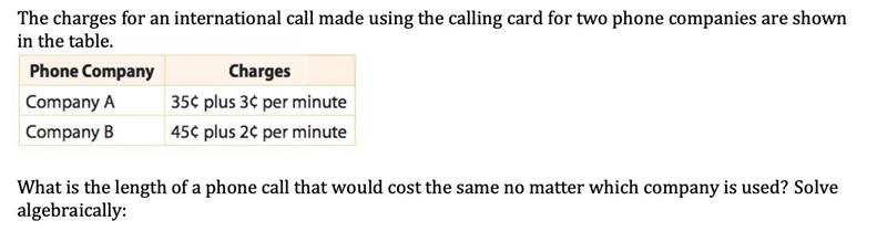 Algebra, please help. 2 phone companies prices.-example-1