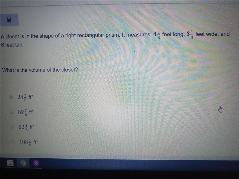 What os the volume of the closet??-example-1