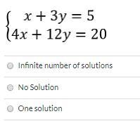 PLEASE ANSWERRRRRRRRRRRRRRRRRRRR Determine if the following systems of equations have-example-1