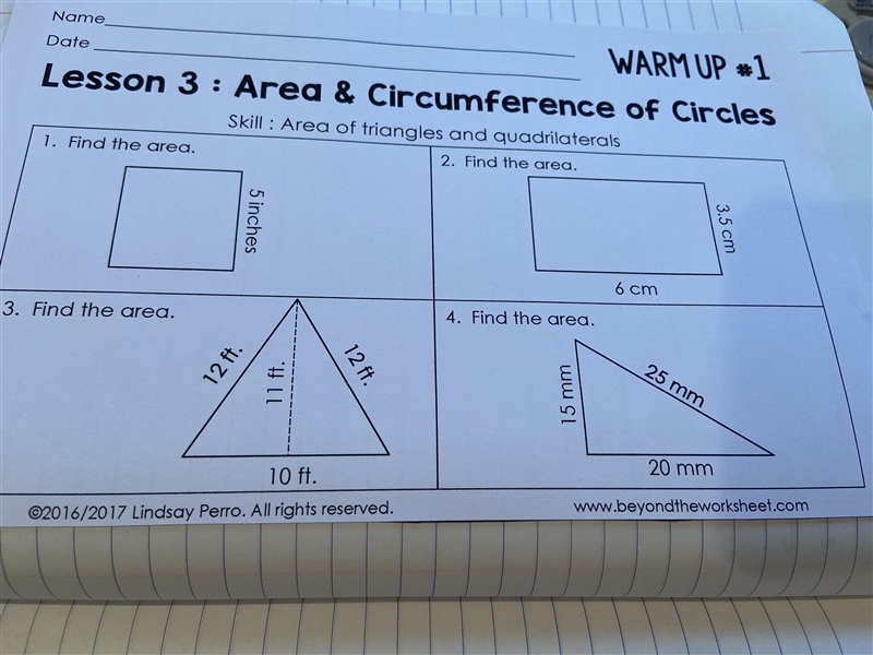 Find the Area. Answer 1. 2. 3. and 4. please.-example-1