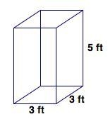 The surface area of this square prism is A) 45 ft2. B) 69 ft2. C) 78 ft2. D) 245 ft-example-1