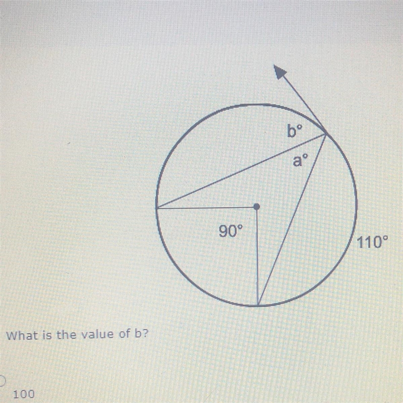 What is the value of b? A. 100 B. 90 C. 80-example-1