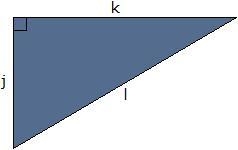 If l = 65 cm and j = 33 cm, what is the length of k? A. 55 cm B. 65 cm C. 73 cm D-example-1