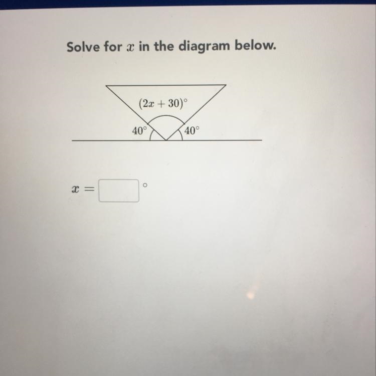 Solve for x in the diagram I need someone’s help please :)-example-1