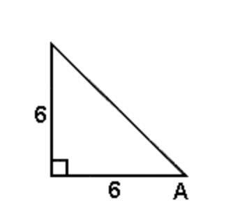 Find the measure of angle A. A. 30 B. 45 C. 60-example-1