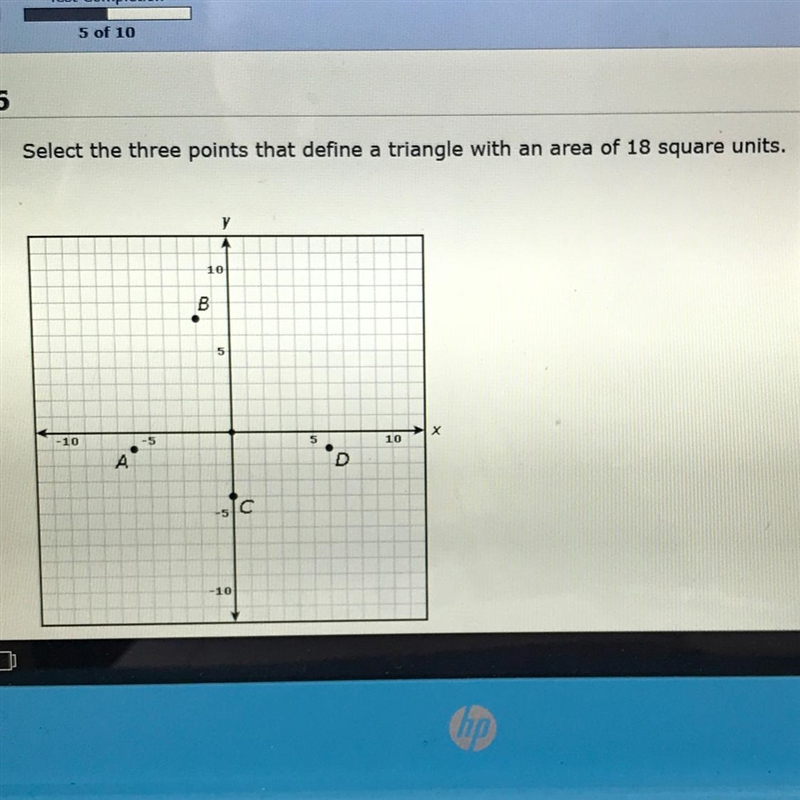 A(-6,-1) B(-2,7) C(0,-4) D(6,-1)-example-1