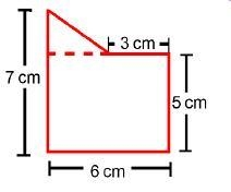 Maggie found the area of the irregular figure by dividing it into a triangle and a-example-1