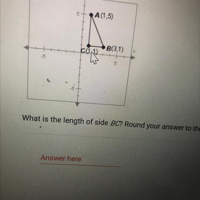 What is the length of side BC? Round your answer to the nearest tenth.-example-1