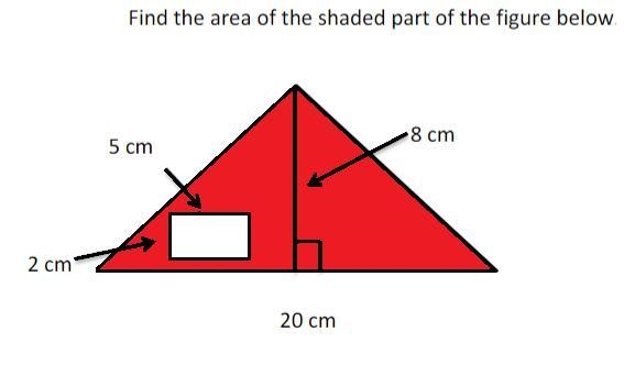 Find the area of the shaded part of the figure below-example-1