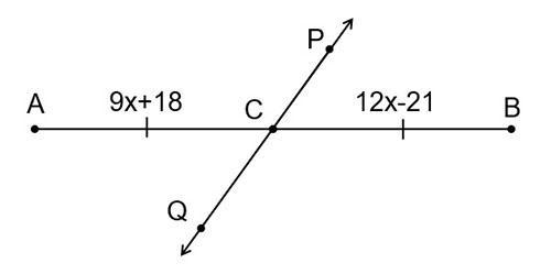 Find AC, if PQ←→is a segment bisector of AB¯¯¯¯¯¯¯. ANSWERS : 270 67.5 135 13-example-1