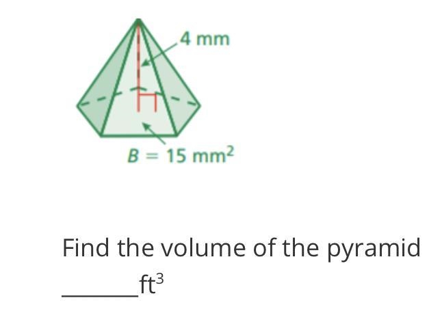 Find the Volume of this Octagonal Pyramid. "B" represents the Area of the-example-1