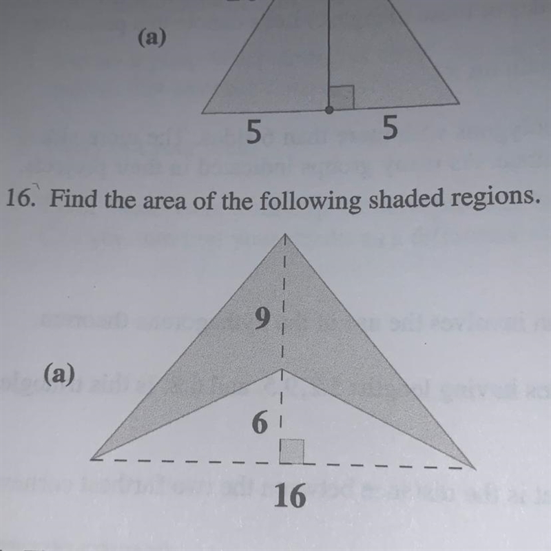 Need help on 16!! Finding the area-example-1