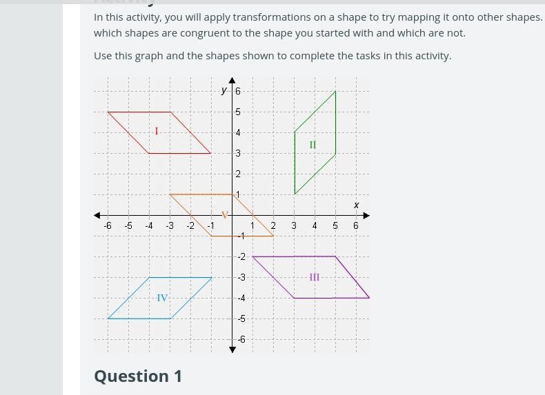 Is there a transformation that maps shape I onto shape II? explain your answer-example-1