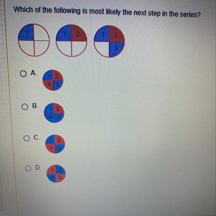 Which of the following is most likely the next step in the series? I need help pls-example-1