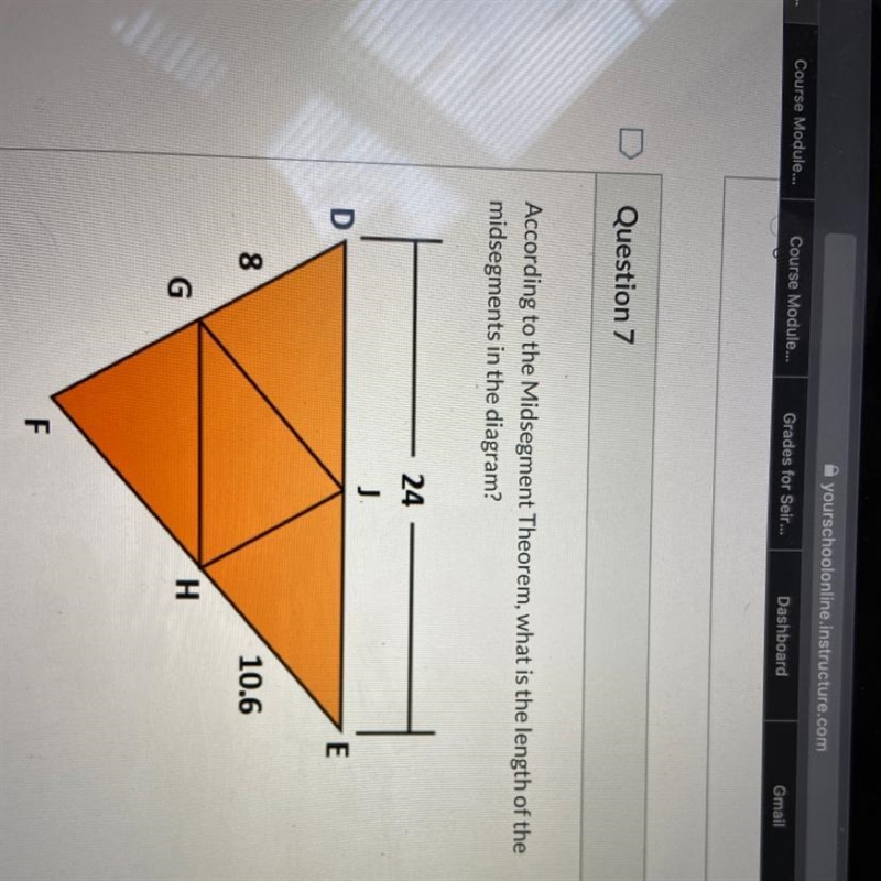 According to the Mid segment Theorem, what is the length of the mid segments in the-example-1