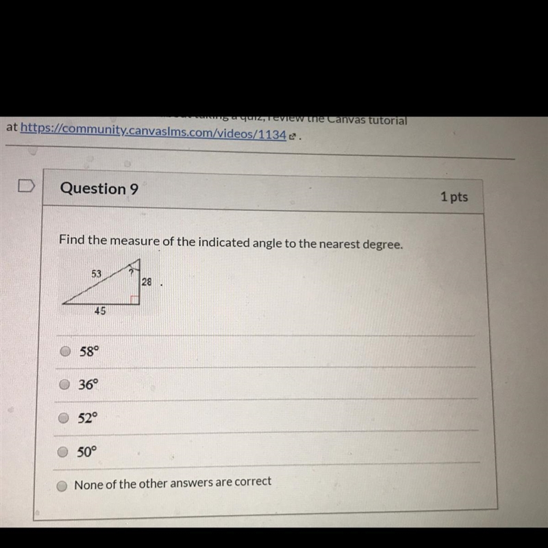 Find the measure of the indicated angle to the nearest degree.-example-1