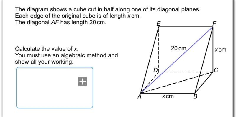 Please help with maths homework Pythagorus 3D fast !!!!-example-1