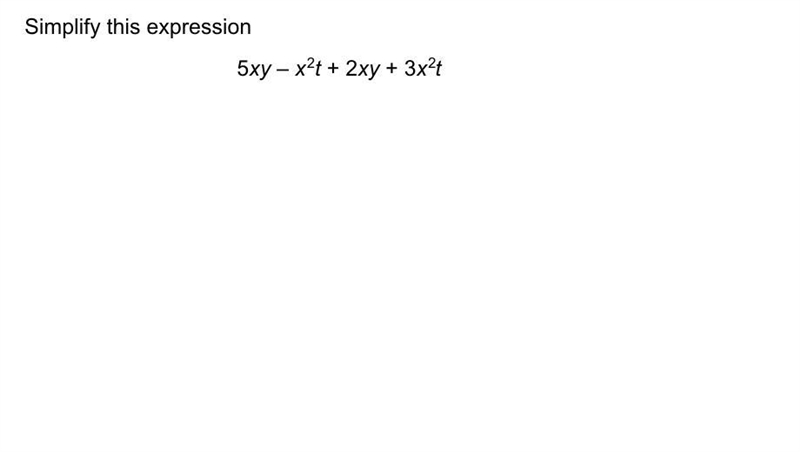 Please help again, Easy maths (collect like terms)-example-1